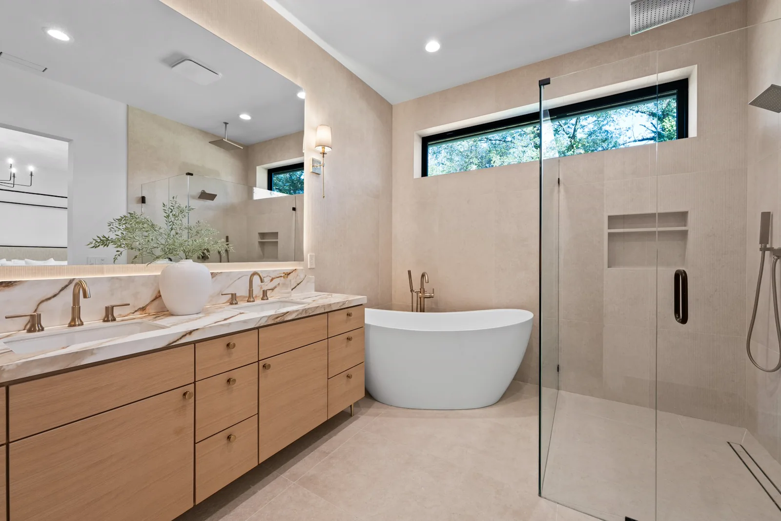 Custom-home concept — finished primary bathroom
